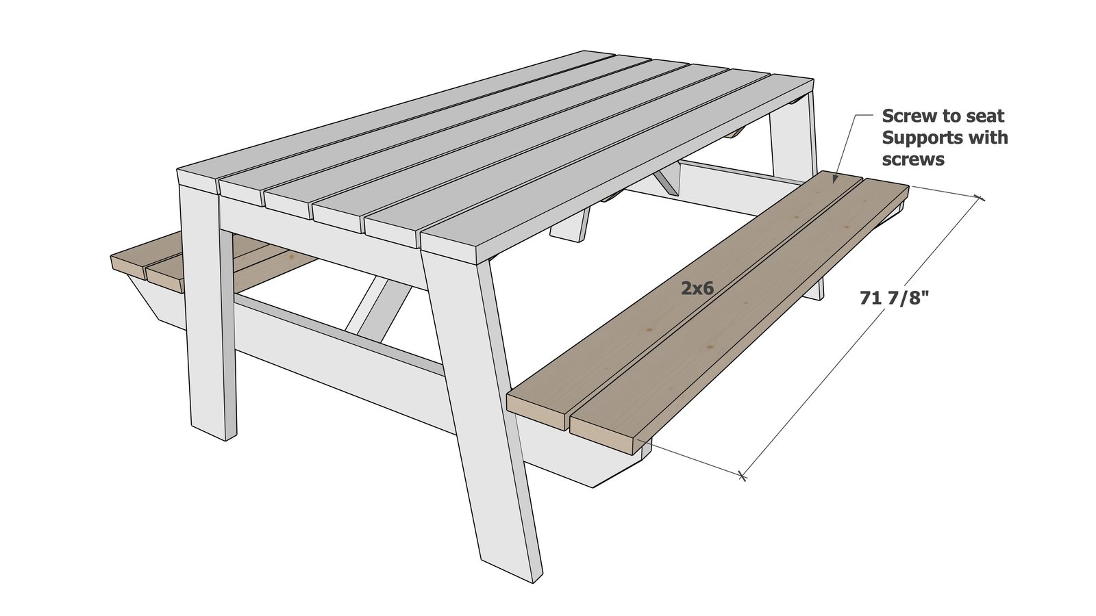The Modern Minimal Picnic Table — step 7