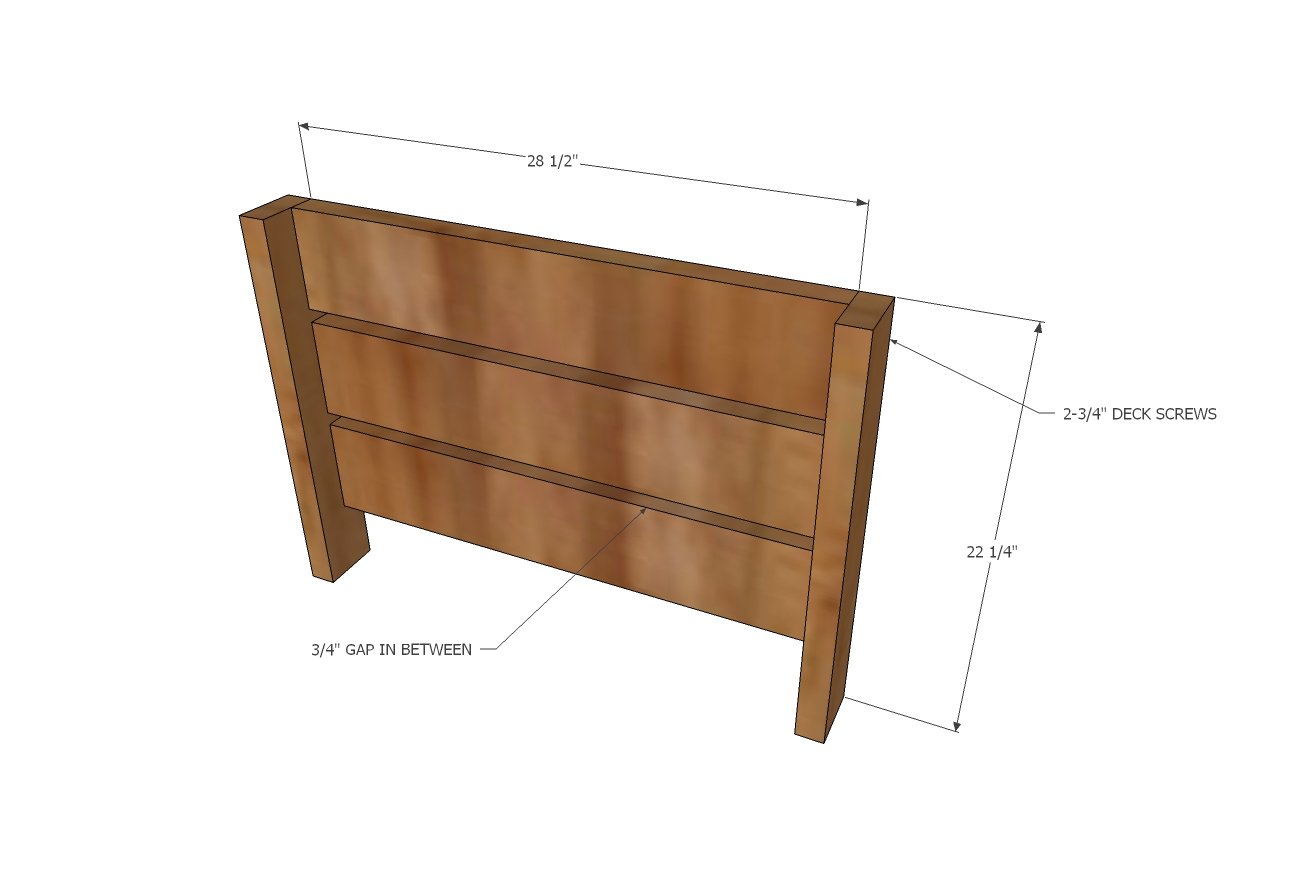 Modern Outdoor Loveseat from 2x4s and 2x6s — step 1