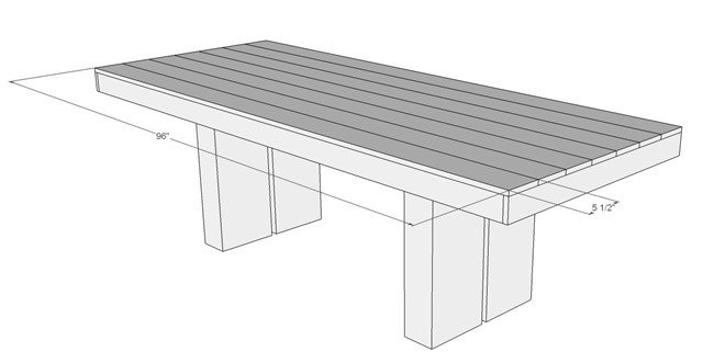 Modern Outdoor Patio Table — step 5