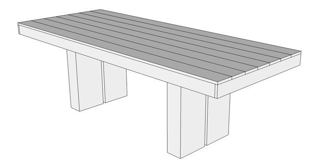 Modern Outdoor Patio Table — step 9