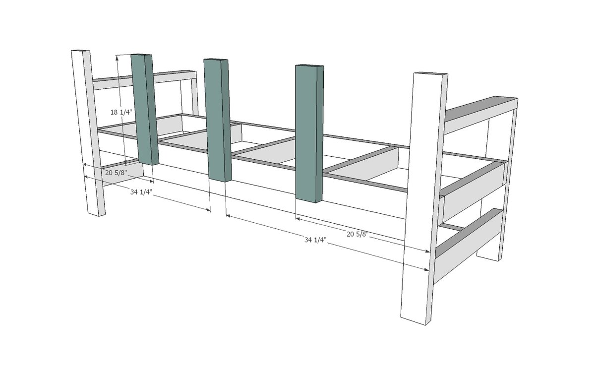 Modern Park Bench — step 6