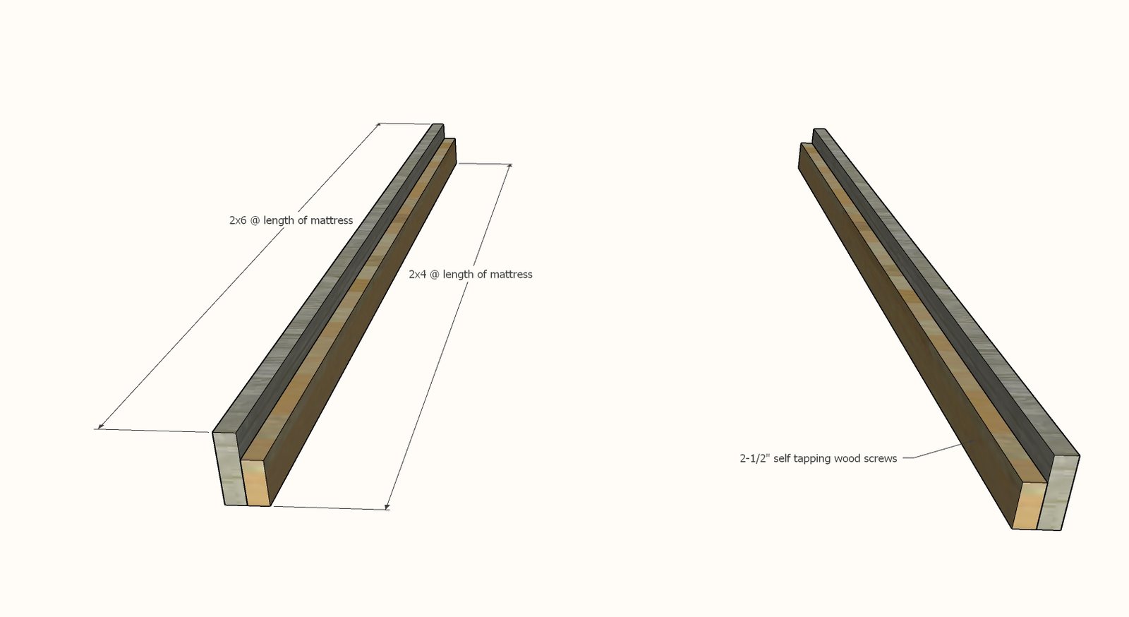 Modern Platform Bed Frame [All Sizes] — step 1