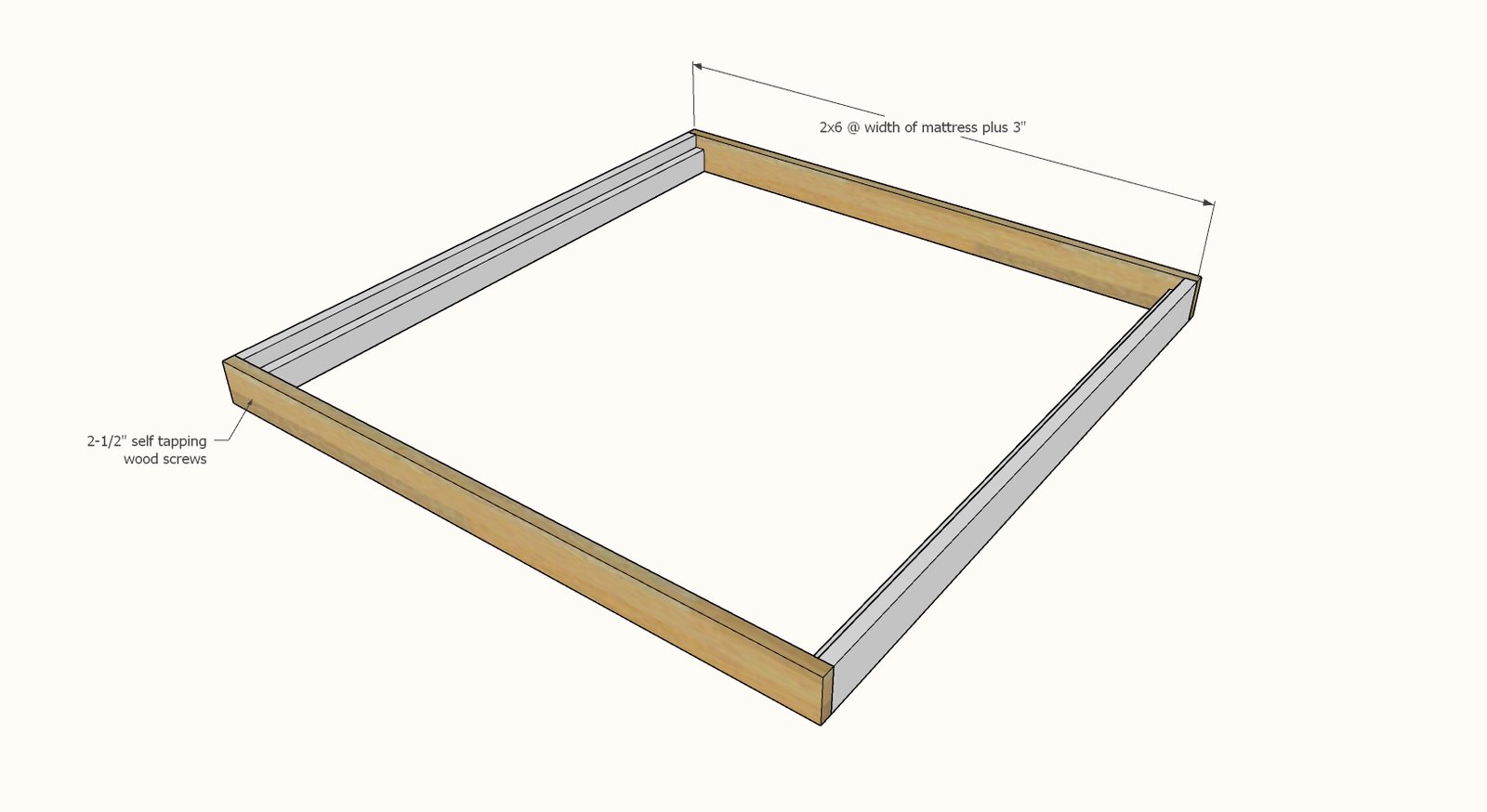 Modern Platform Bed Frame [All Sizes] — step 2