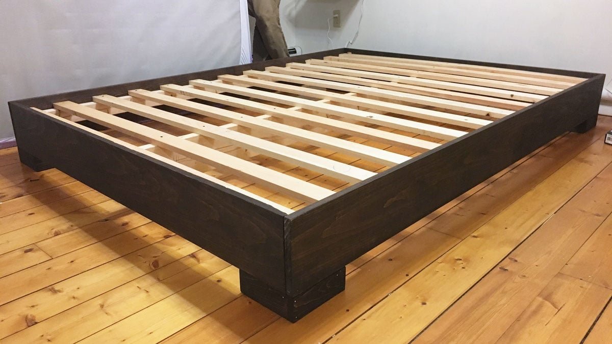 Modern Platform Bed Frame with Chunky Legs