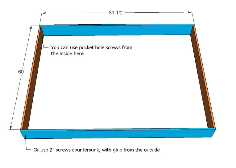 Modern Platform Bed Frame with Chunky Legs — step 1