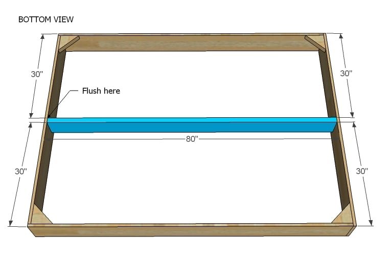Modern Platform Bed Frame with Chunky Legs — step 3