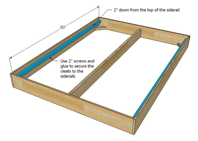 Modern Platform Bed Frame with Chunky Legs — step 4