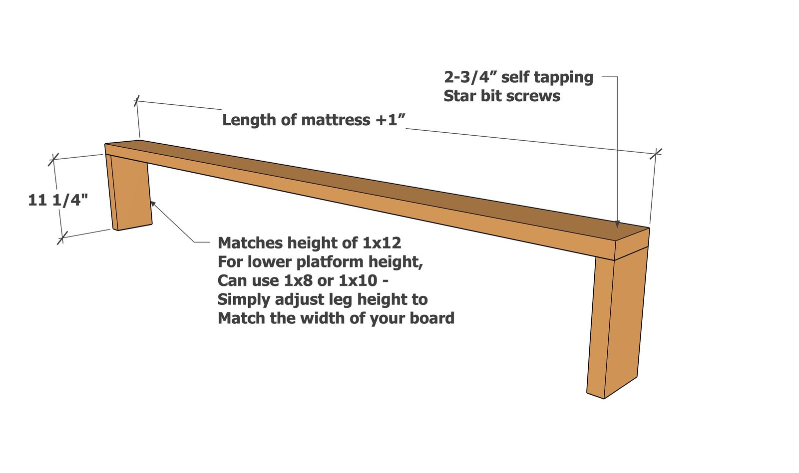 Modern Platform Bed Frame — step 1