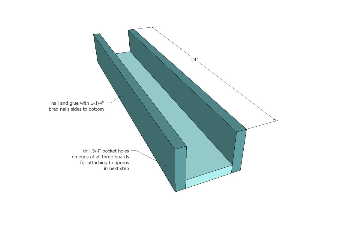 Modern Play Table with Storage — step 2