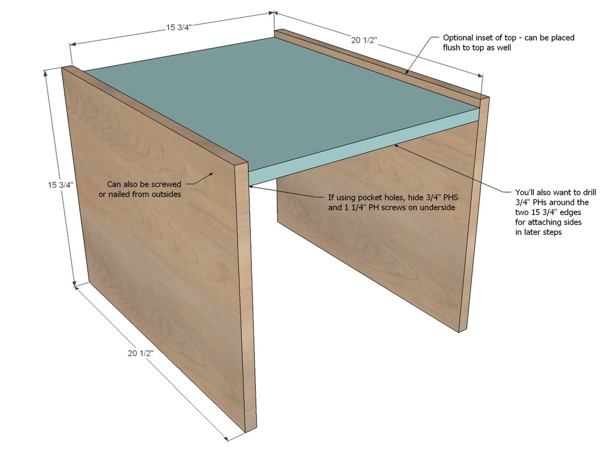 Modern PureBond Toy Box — step 2