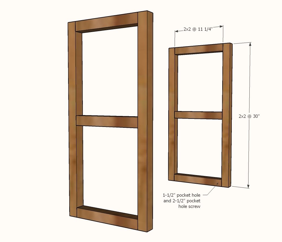 Modern Rustic X Console Table — step 1