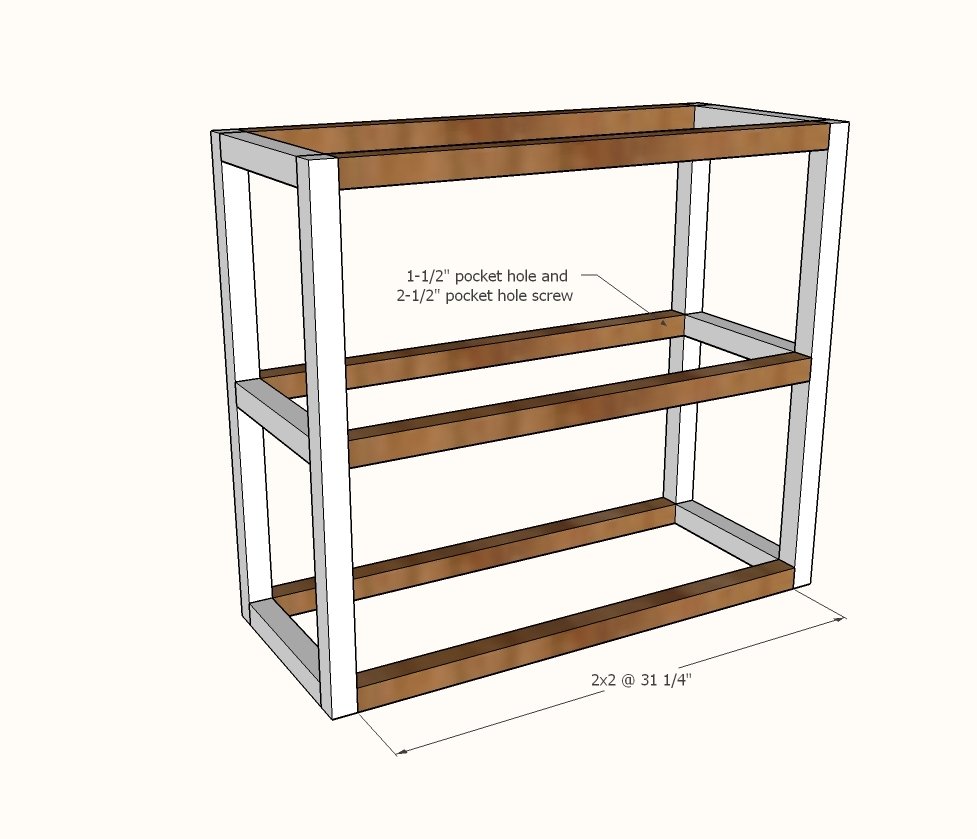Modern Rustic X Console Table — step 2