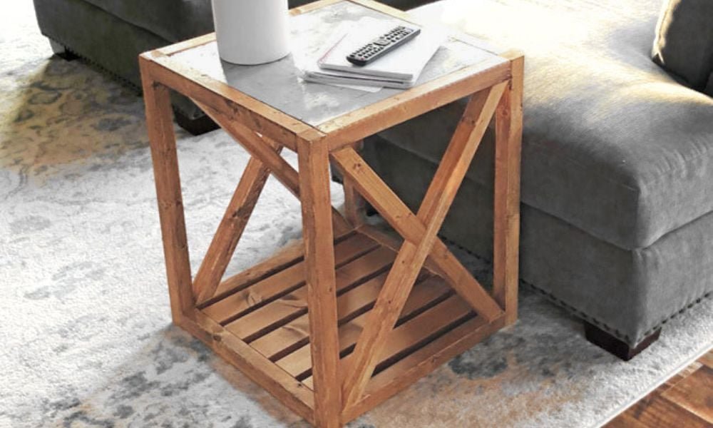 Modern Rustic X End Table