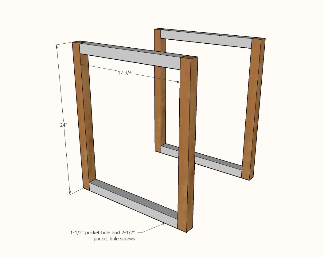 Modern Rustic X End Table — step 1