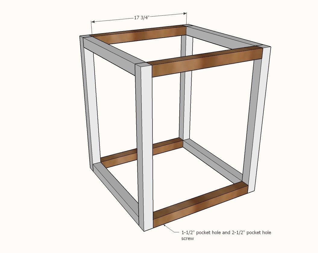 Modern Rustic X End Table — step 2