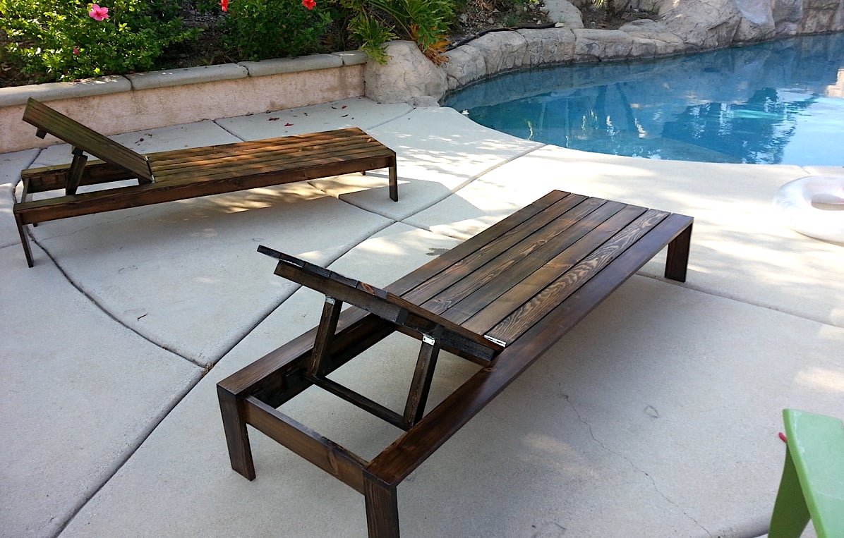 Modern Single Outdoor Chaise Lounge