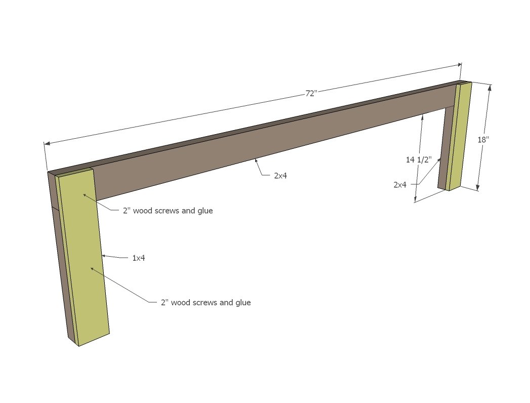 Modern Slat Top Outdoor Wood Bench — step 1