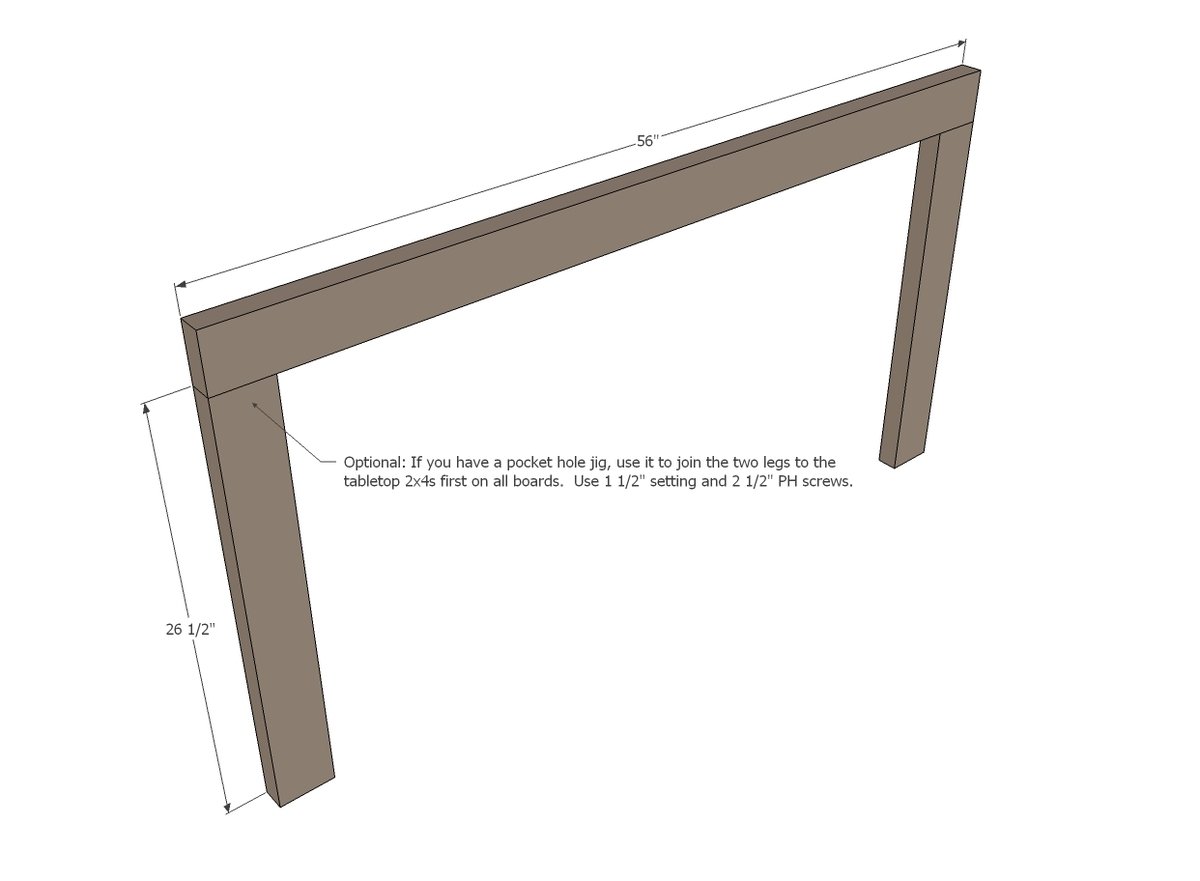 Modern Vertical Slat Top Console — step 1