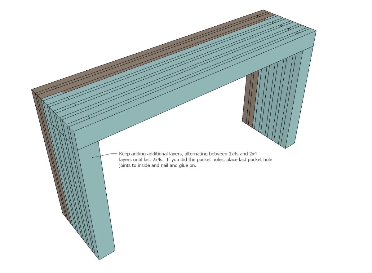 Modern Vertical Slat Top Console — step 4