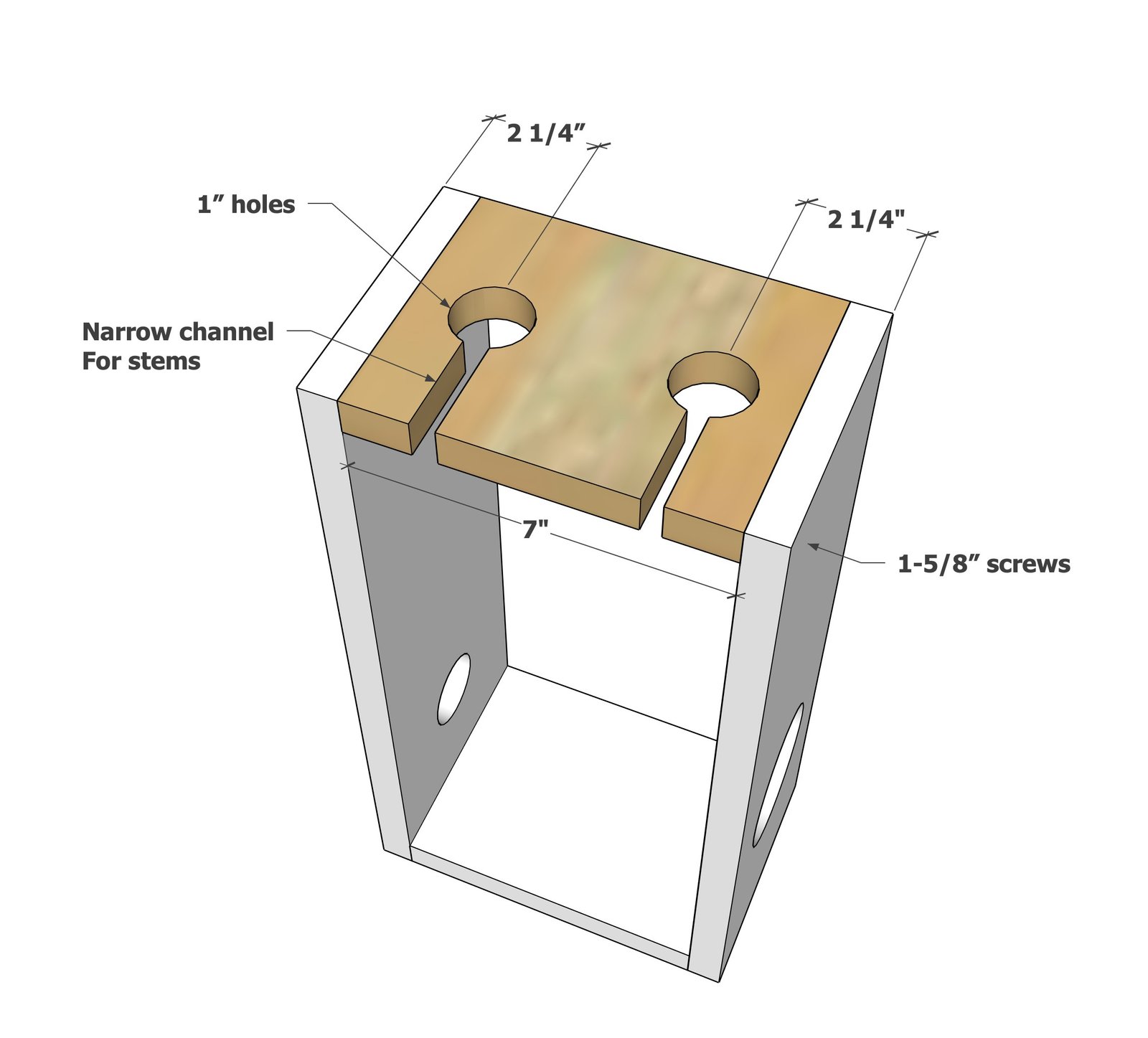 Modern Wine and Glasses Caddy — step 2