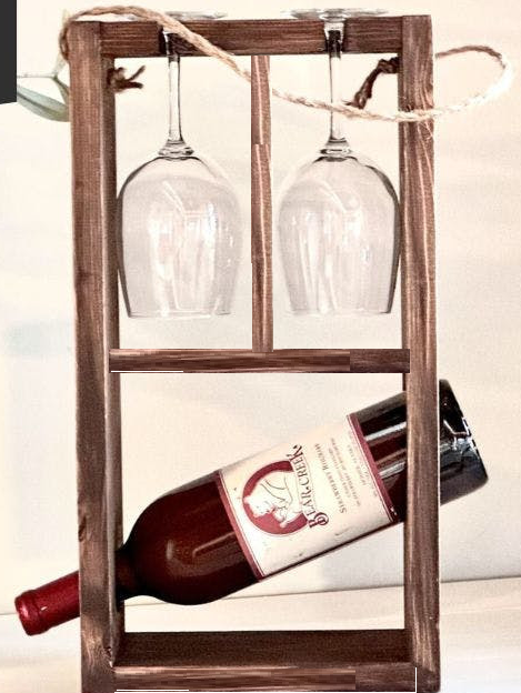 Modern Wine and Glasses Caddy — step 3
