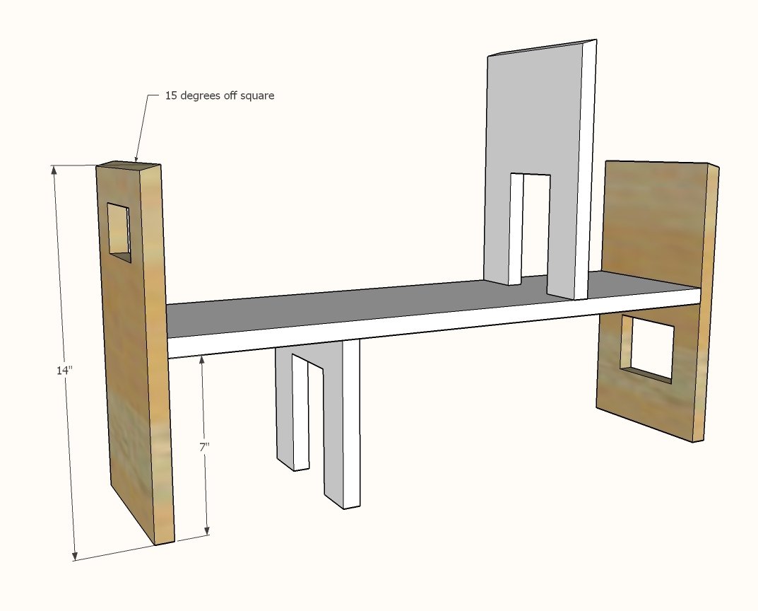 Modern Wood Dollhouse Shelf — step 3