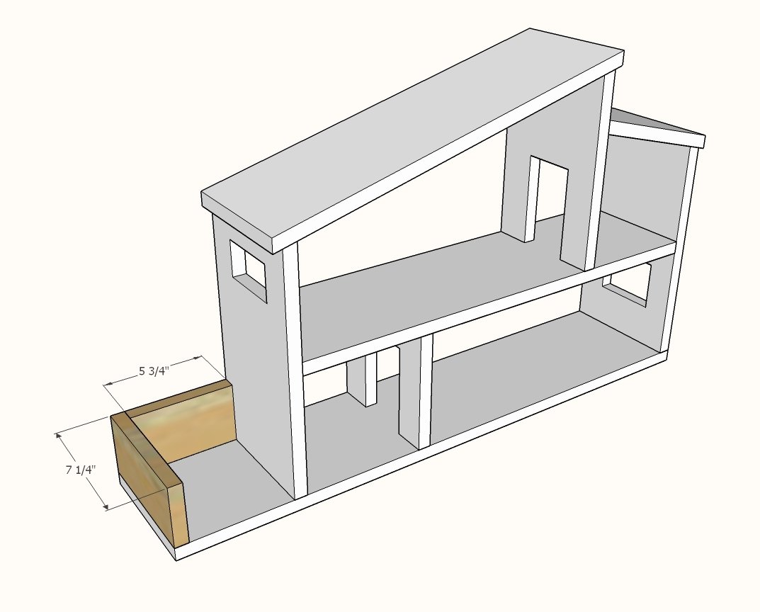Modern Wood Dollhouse Shelf — step 6