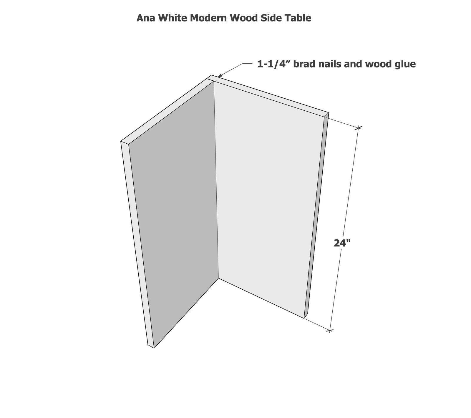 Modern Wood Side Table — step 1