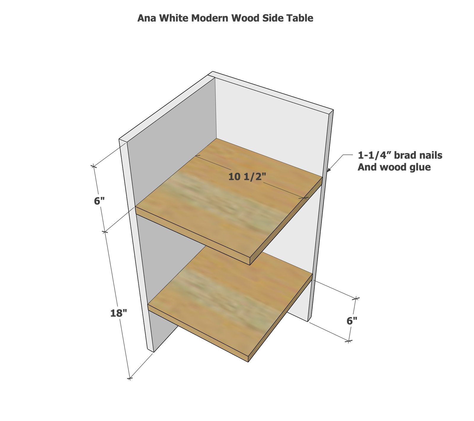 Modern Wood Side Table — step 2