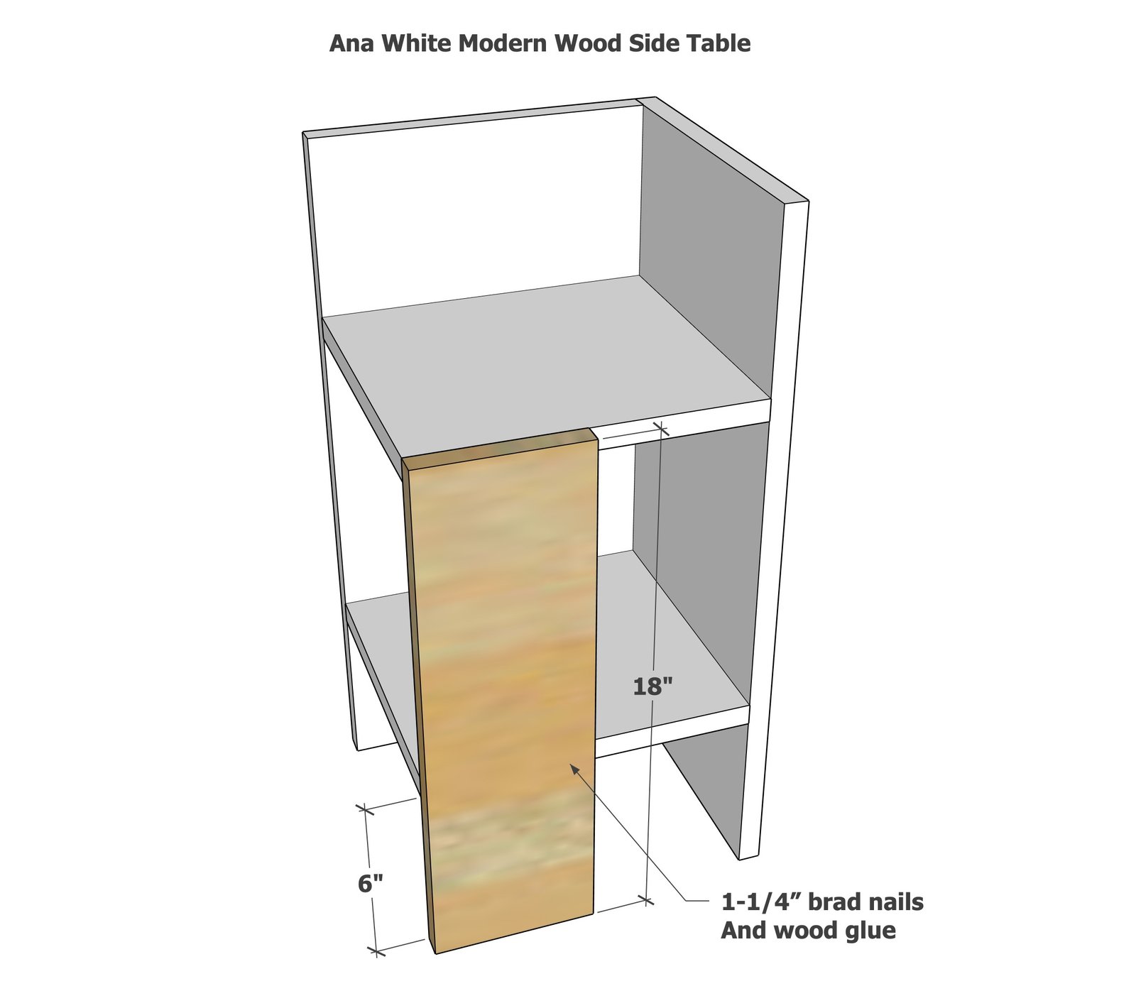 Modern Wood Side Table — step 3