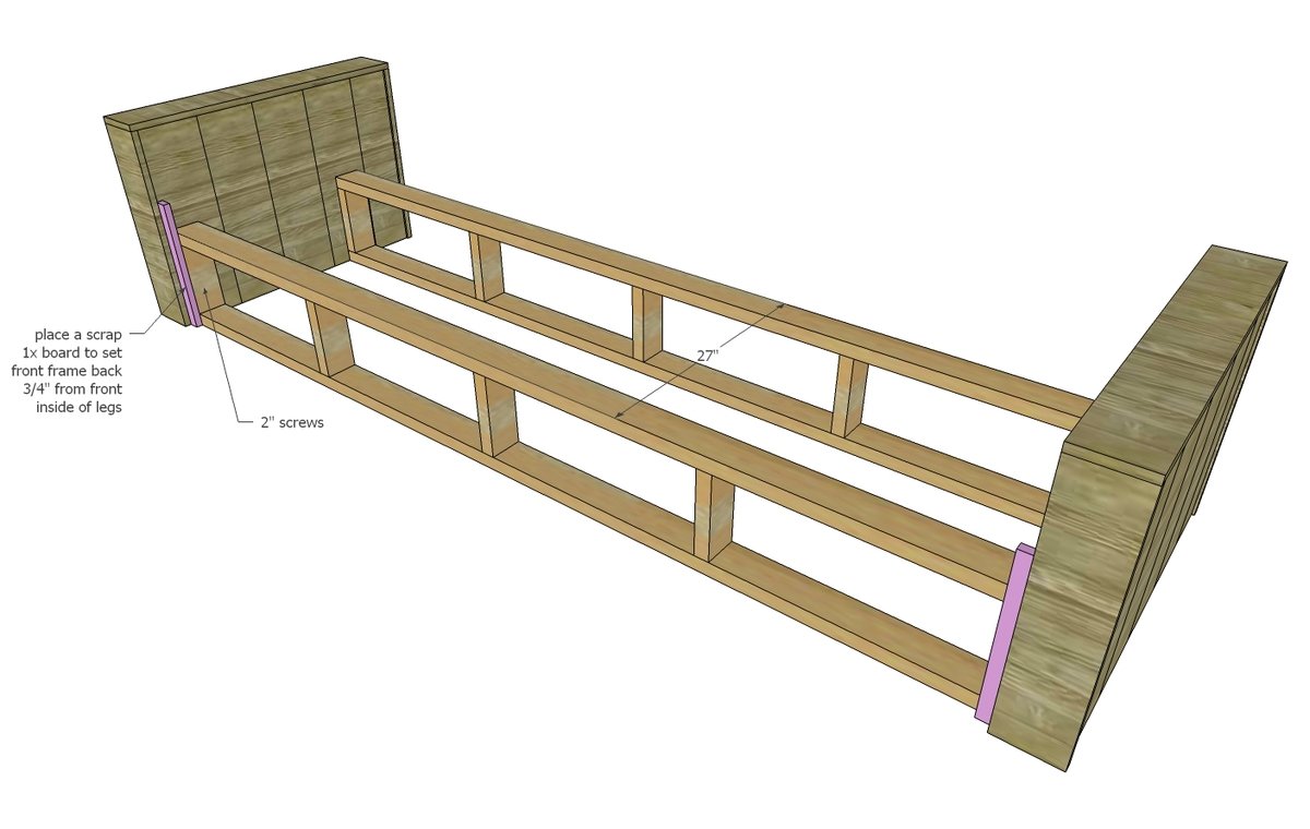 Modern Wood Storage Sofa — step 5