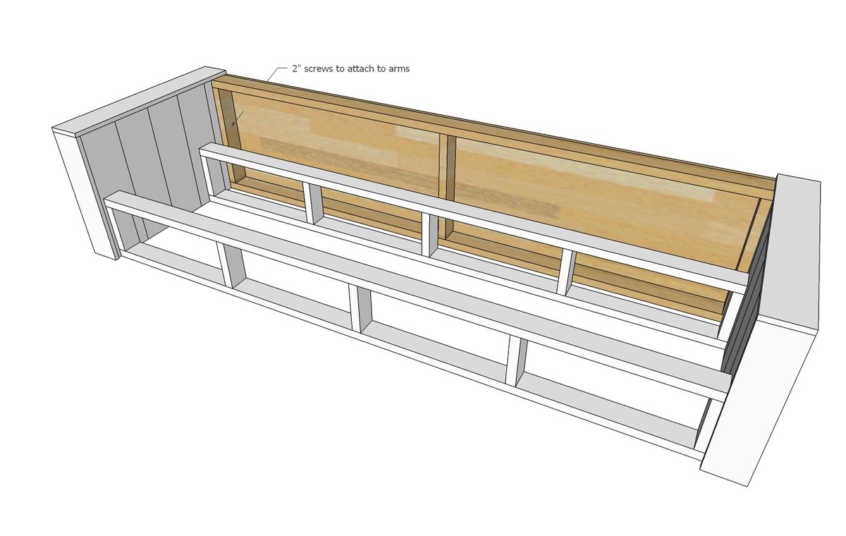 Modern Wood Storage Sofa — step 7