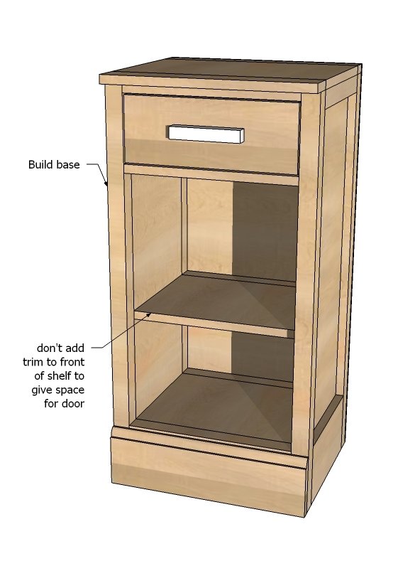 Modular Bar Base Door — step 1