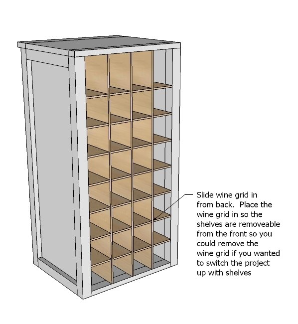 Modular Bar Wine Grid Hutch — step 9