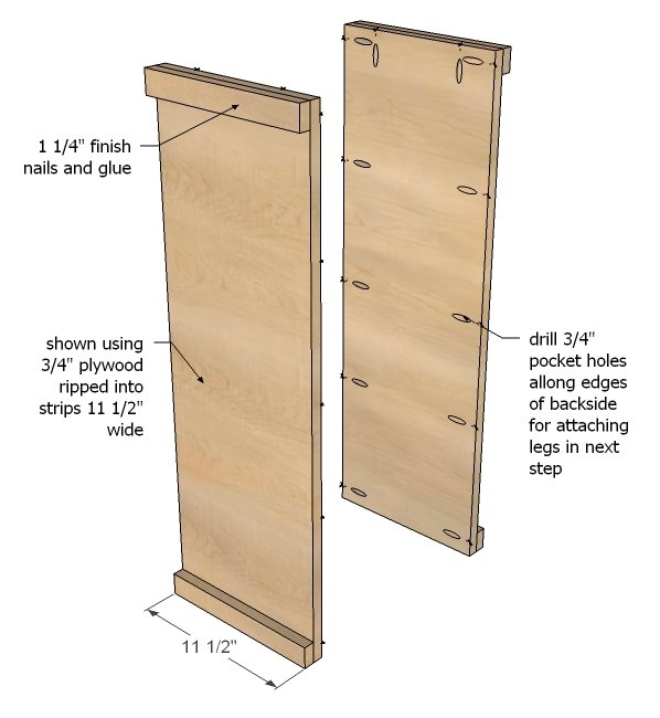 Modular Bar Wine Grid Hutch — step 1