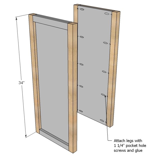 Modular Bar Wine Grid Hutch — step 2