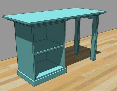 Modular Office Small Desktop dimension diagram 1