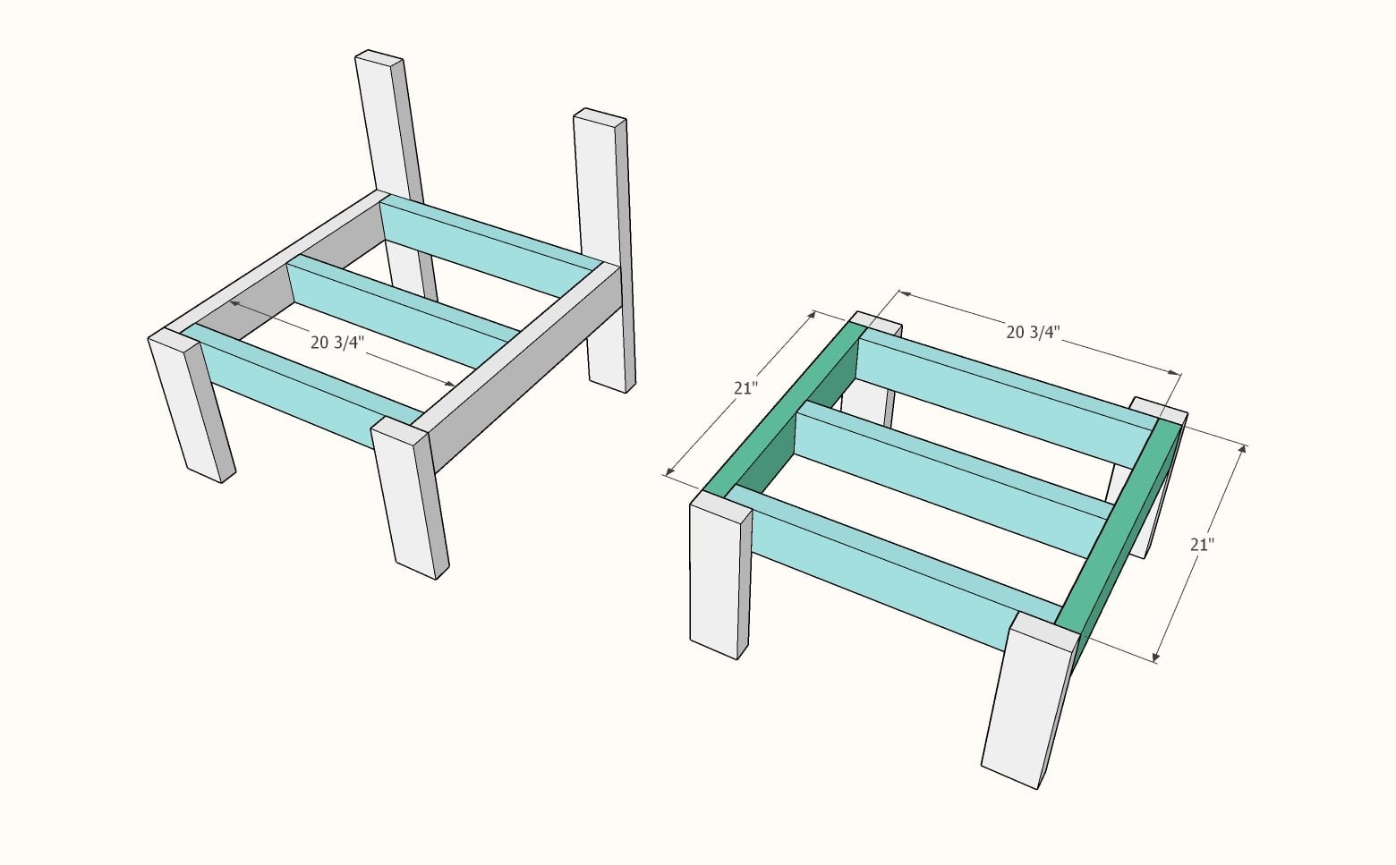 Modular Outdoor Sectional from 2x4s and Cedar Fence Pickets — step 2