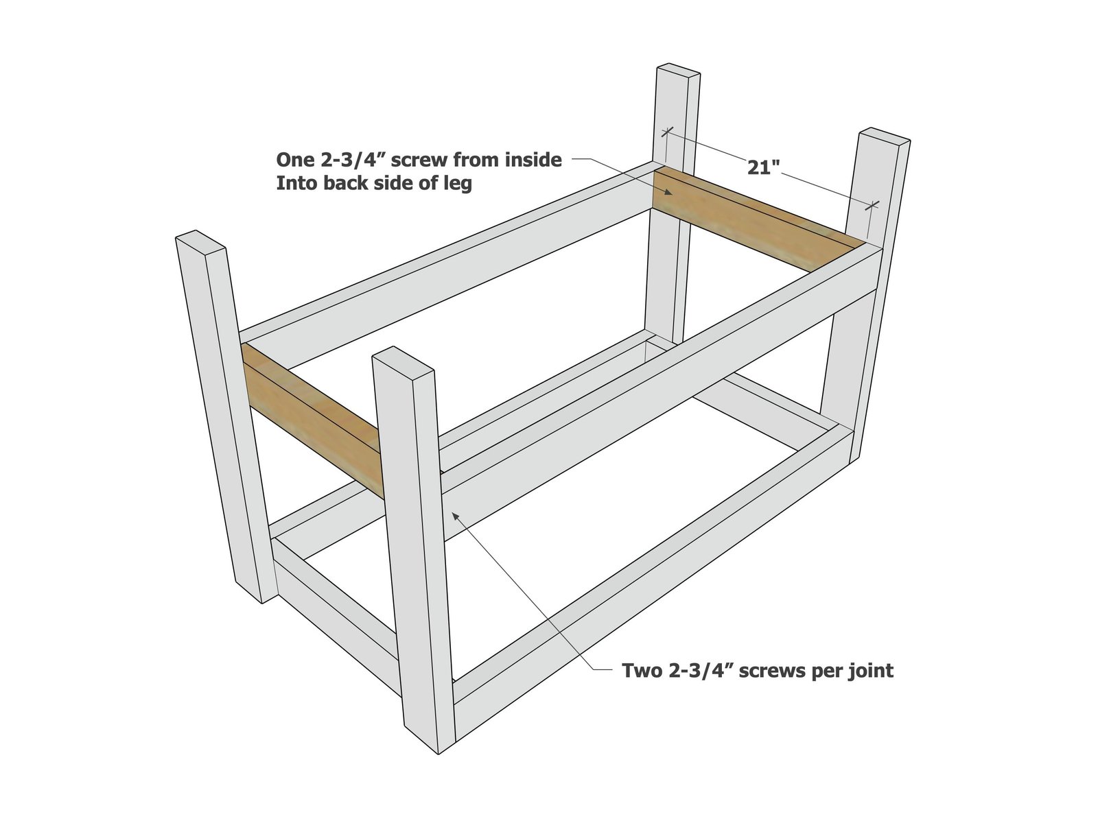 Modular Workbench Sawhorses Countertops — step 3