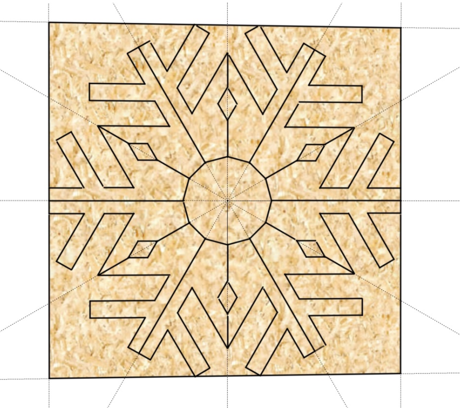 Monogrammed Snowflake Cutout — step 3