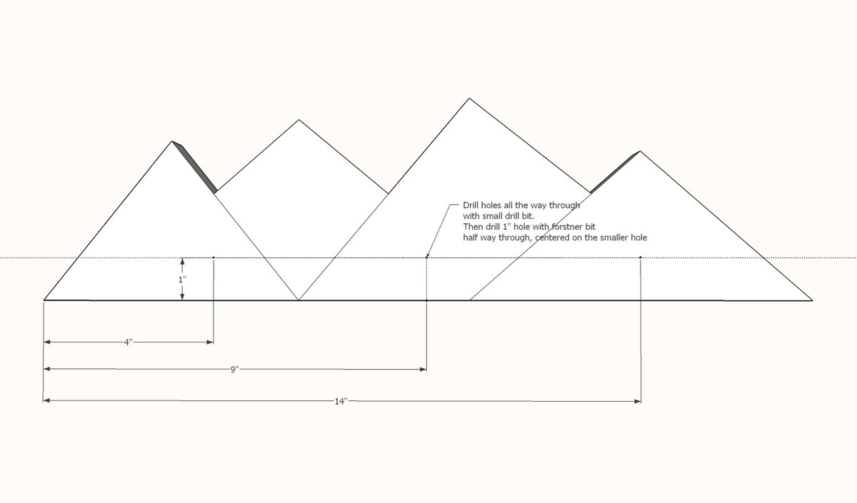 Mountain Wall Hooks — step 2