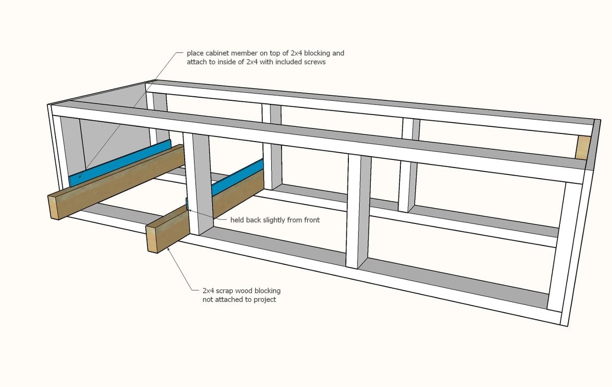 Mudroom Bench with Easy Drawers — step 4