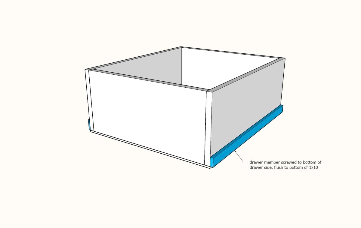 Mudroom Bench with Easy Drawers — step 5