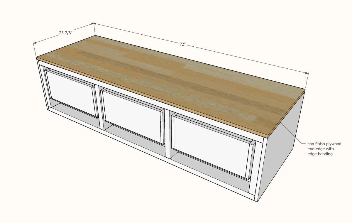 Mudroom Bench with Easy Drawers — step 7