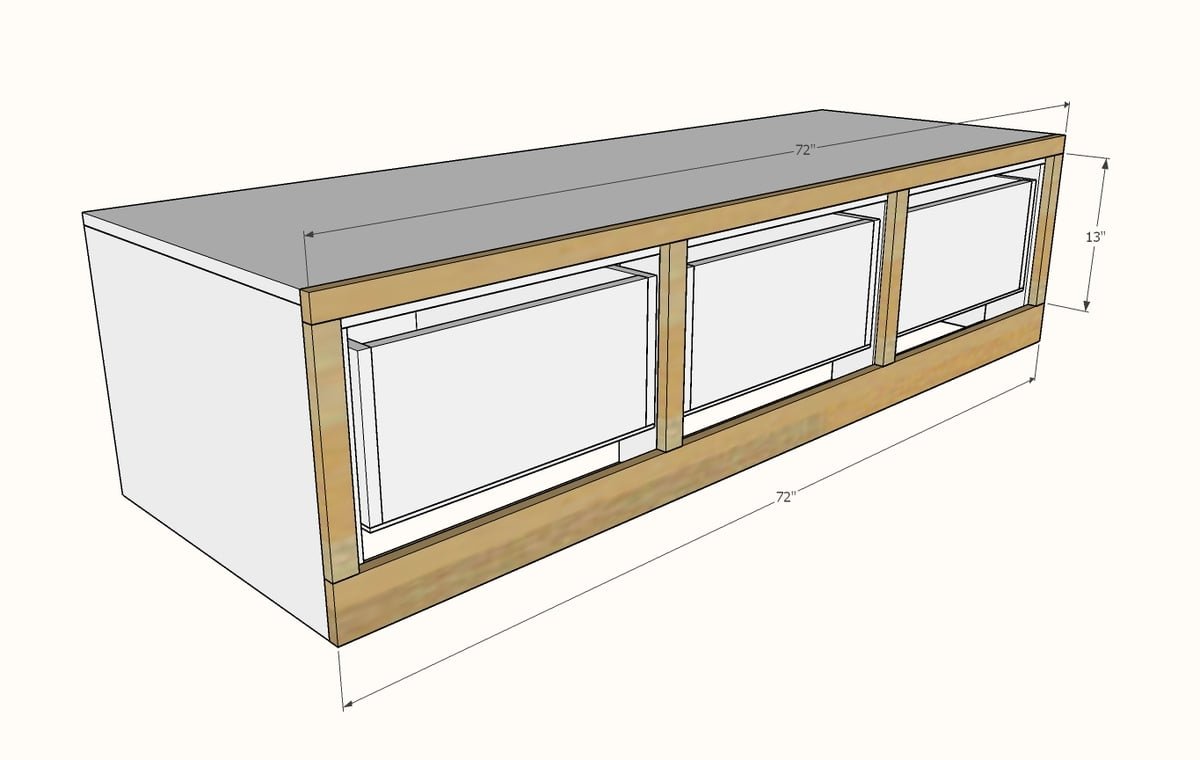 Mudroom Bench with Easy Drawers — step 8