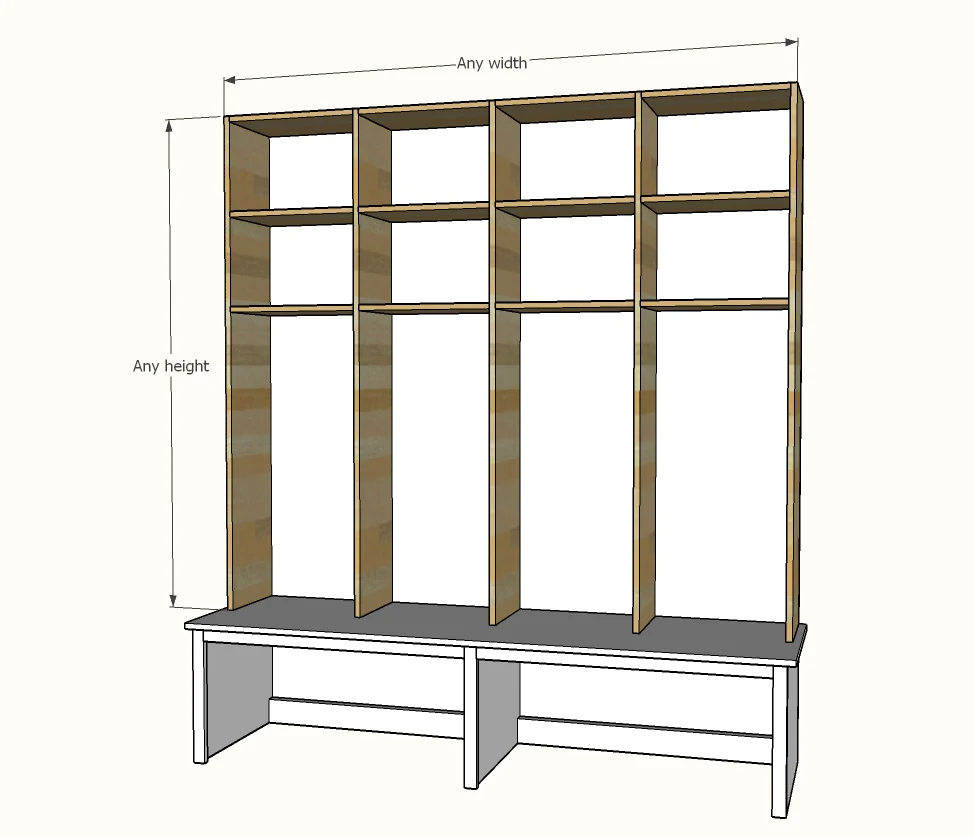 Mudroom Locker Hutches — step 1