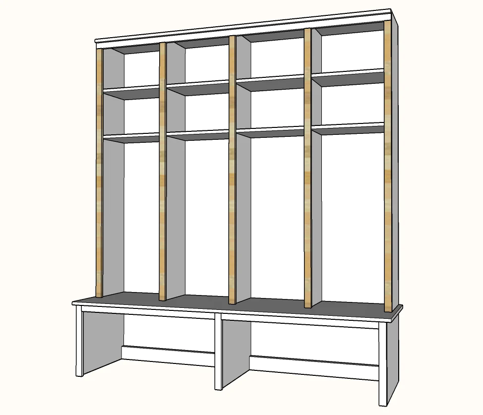 Mudroom Locker Hutches — step 4