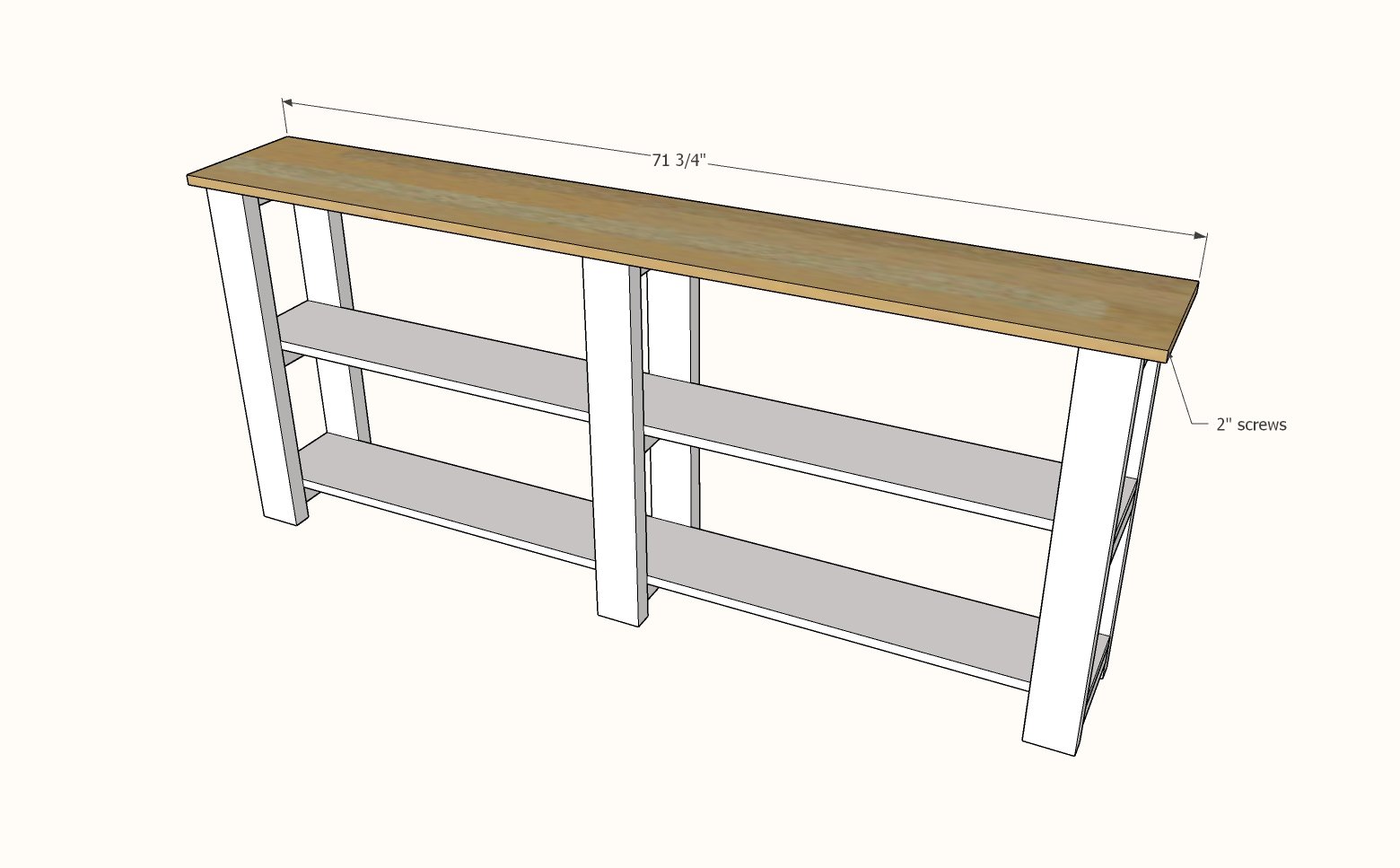 Narrow Console Table [Super Simple Collection] — step 3