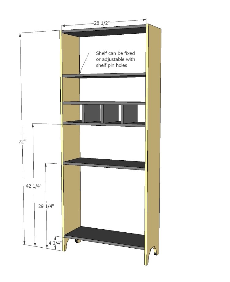 Narrow Depth Secretary Cabinet with Mail Slots — step 2