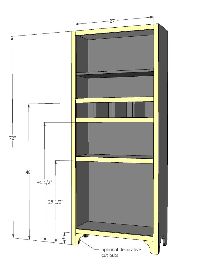 Narrow Depth Secretary Cabinet with Mail Slots — step 4